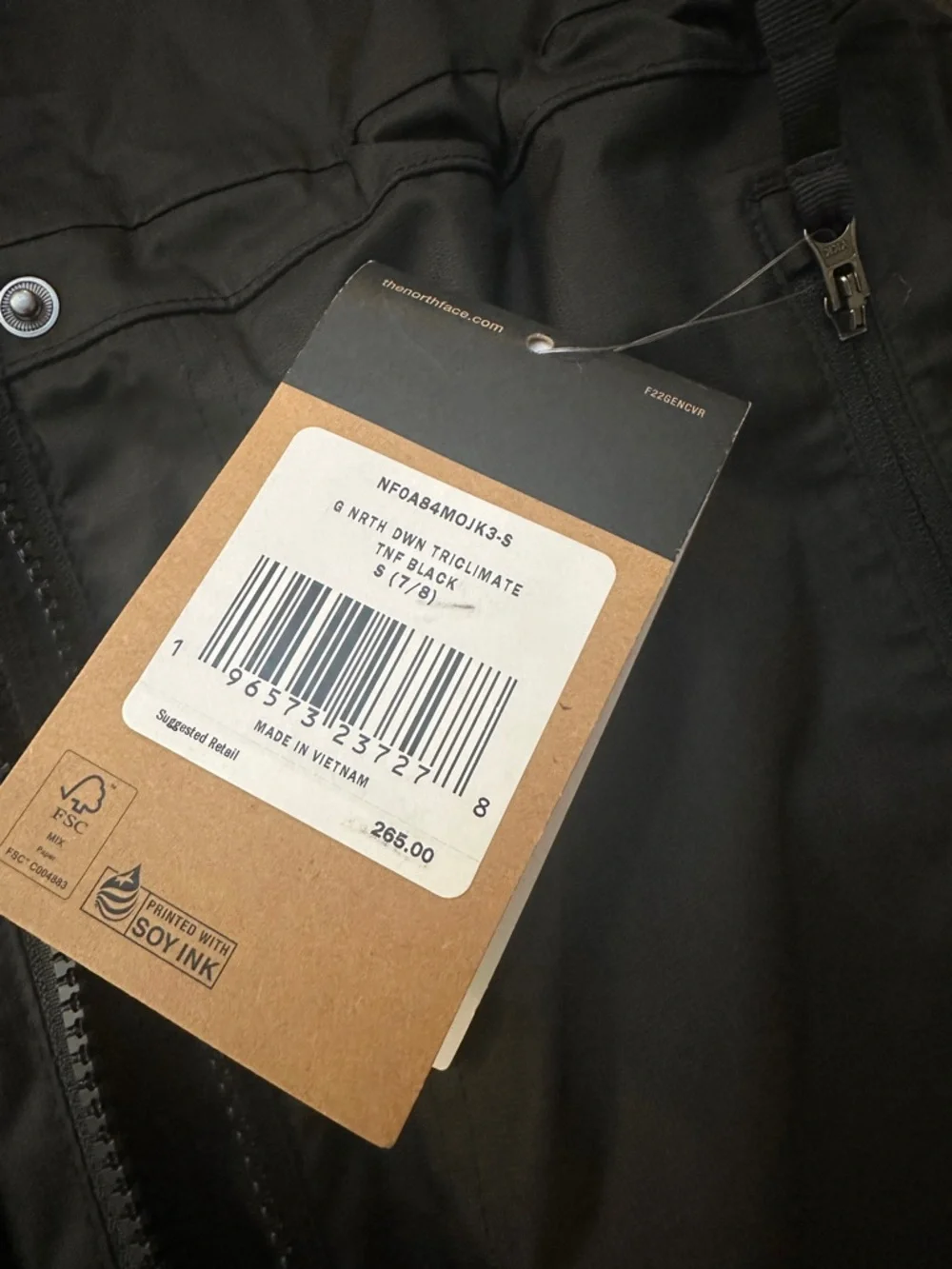 The North Face Waterproof Shell Jacket Girls S(7/8) Black DOWN JACKET IS MISSI
